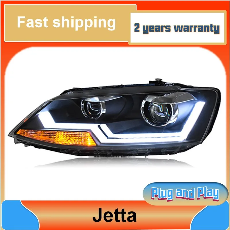 

Car Styling for VW Jetta Headlamp 2012-2018 Volkswagen Jetta Head Light DRL Turn Signal Low High Beam Projector Lens