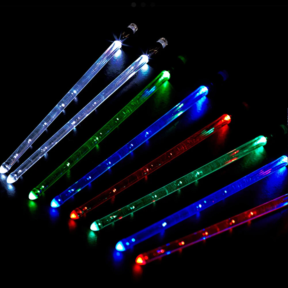 LED Light Up Drumsticks 15-kleurveranderende Glow In The Dark Drumsticks LED Light Up Drumstokken Oplaadbare Jazz Drumstokken