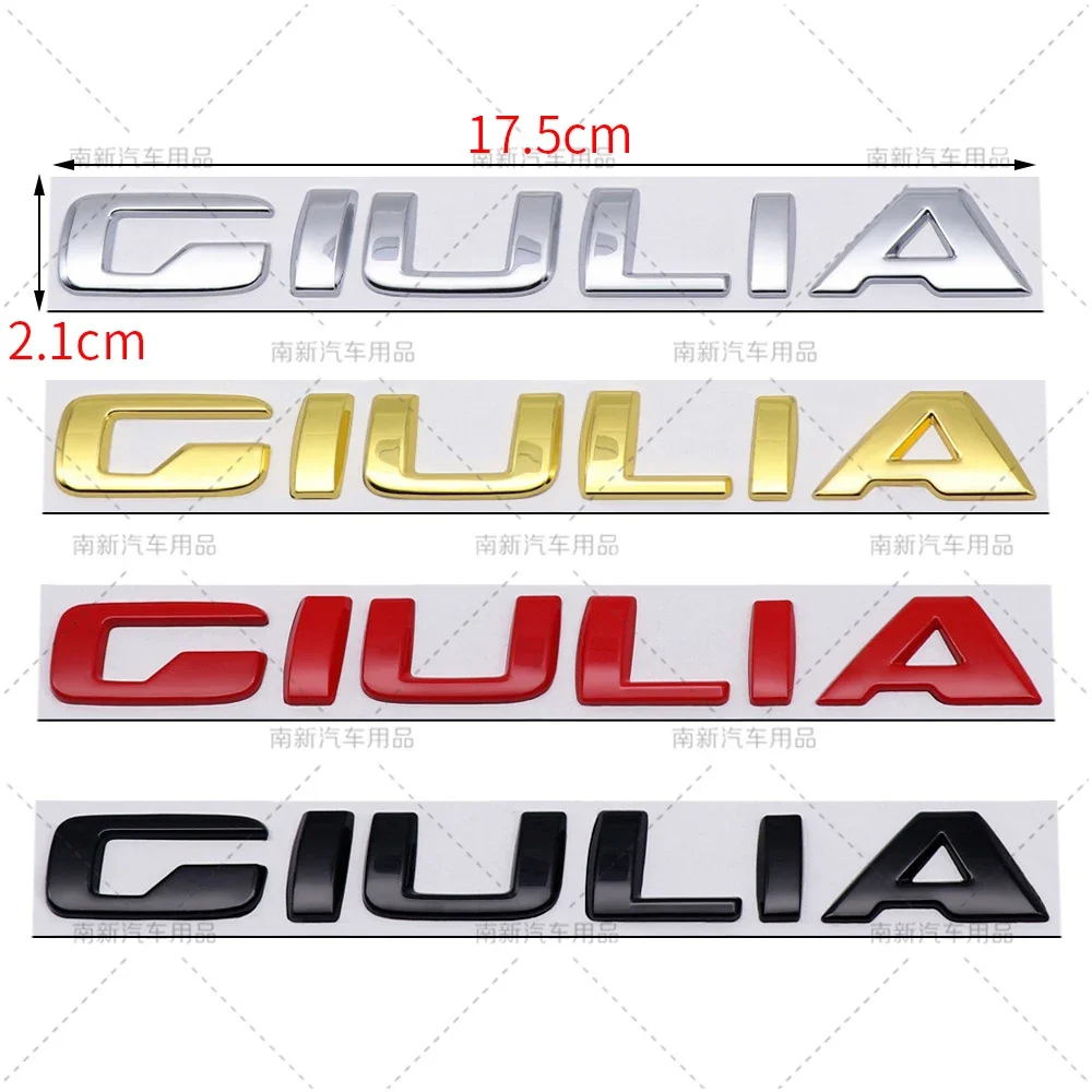 Hub Caps 3D Metal Car Rear Boot Trunk Letters Logo Label Badge Emblem Decals Sticker For Alfa Romeo GIULIA STELVIO Q2 Q4 Accesso