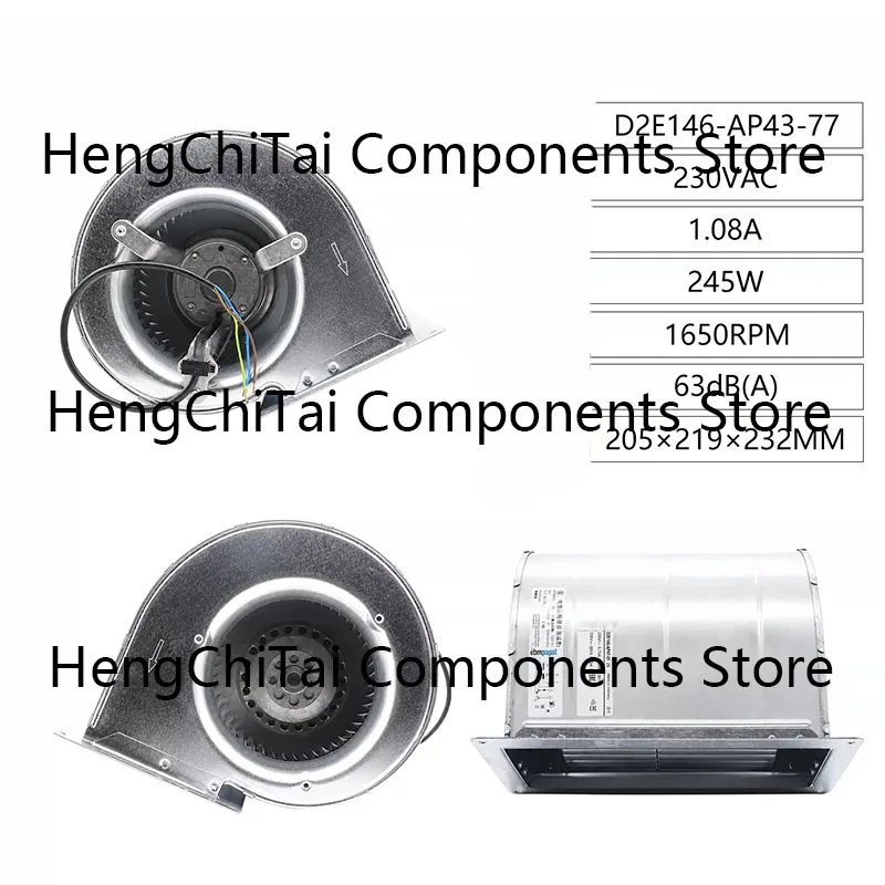 Original D2E146-AP43-77 230V Ventilation cooling fan