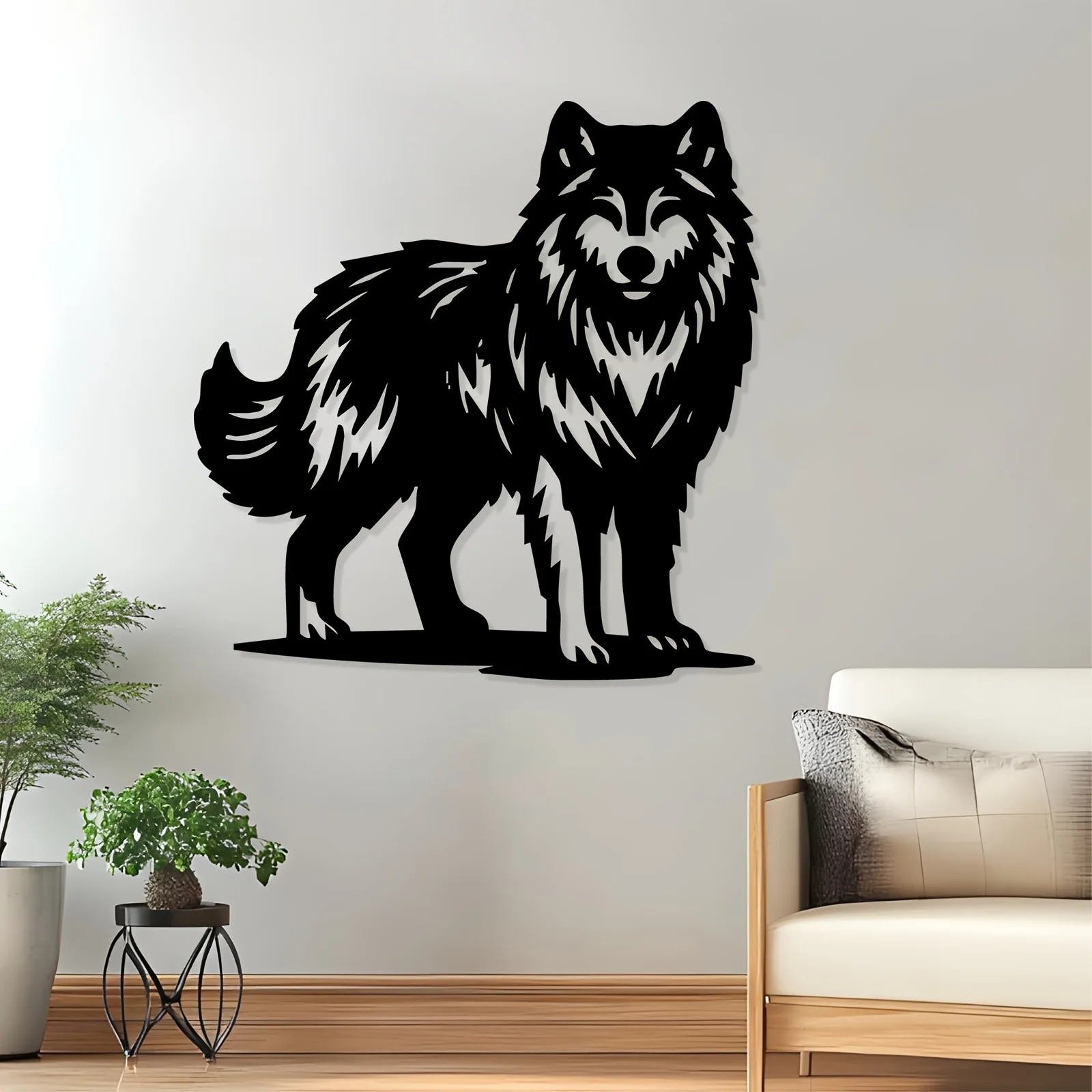 Wolf Metal Wall Art, Weather‑Resistant Garden Living Room Wall Decor, Wildlife‑Lover Holiday Gift