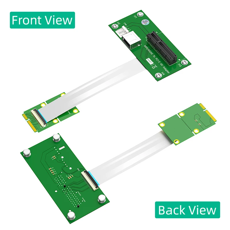 NEW Mini PCIE to PCI Express X4 Slot USB 2.0 Riser Board with High Speed FPC Cable 4Pin Power Magnetic Pad Vertical Installation