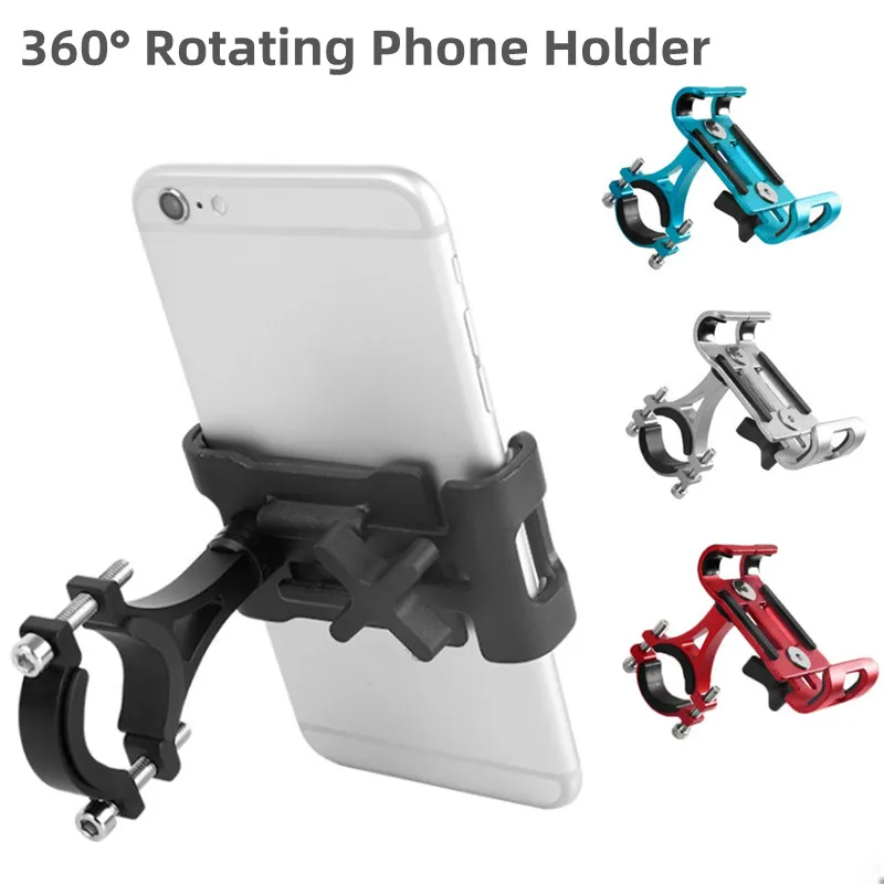 Metal Motorcycle Bike Phone Holder Aluminum Alloy Anti-slip Bracket GPS Clip Universal Bicycle Phone Stand for All Smartphones