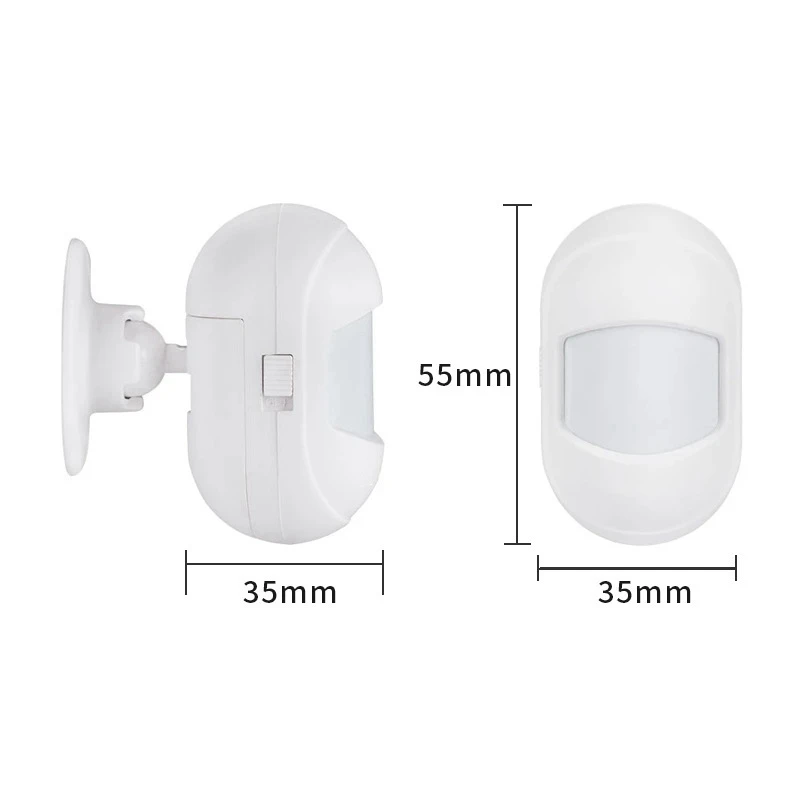 Human Body Detector Smart PIR Sensitivity And Time Adjustable Built-In Battery Detector