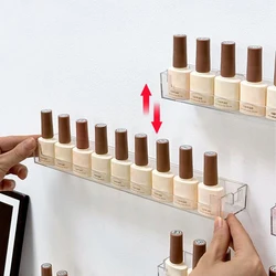 1pcs Nail Art Armor Oil Glue Display Rack Glasses Display Stand Transparent Cosmetic Brush Storage Box Nail Polish Wall Shelf