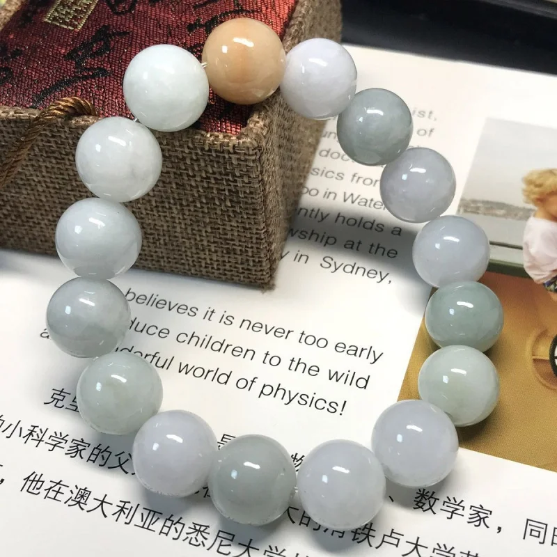 

Authentic natural round beads, Lulutong men's and women's couple jadeite bracelets, various styles available