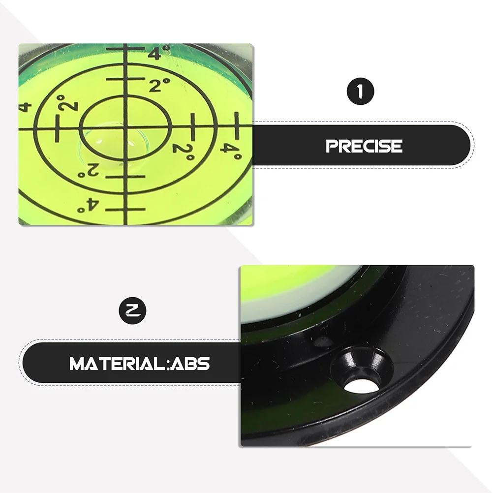 

2pcs Small Level Bubble Precision Circular Leveler Tool Base For Balancing Frame Phonograph Rv Tripod Diy Mini Spirit Level