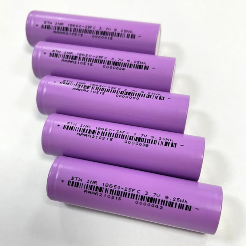 Patozm เซลล์แบตเตอรี่โทรศัพท์ลิเธียม3.7V 18650แบตเตอรี่ Liion 2500mAh 3.6V ระดับ5C 9.25Wh