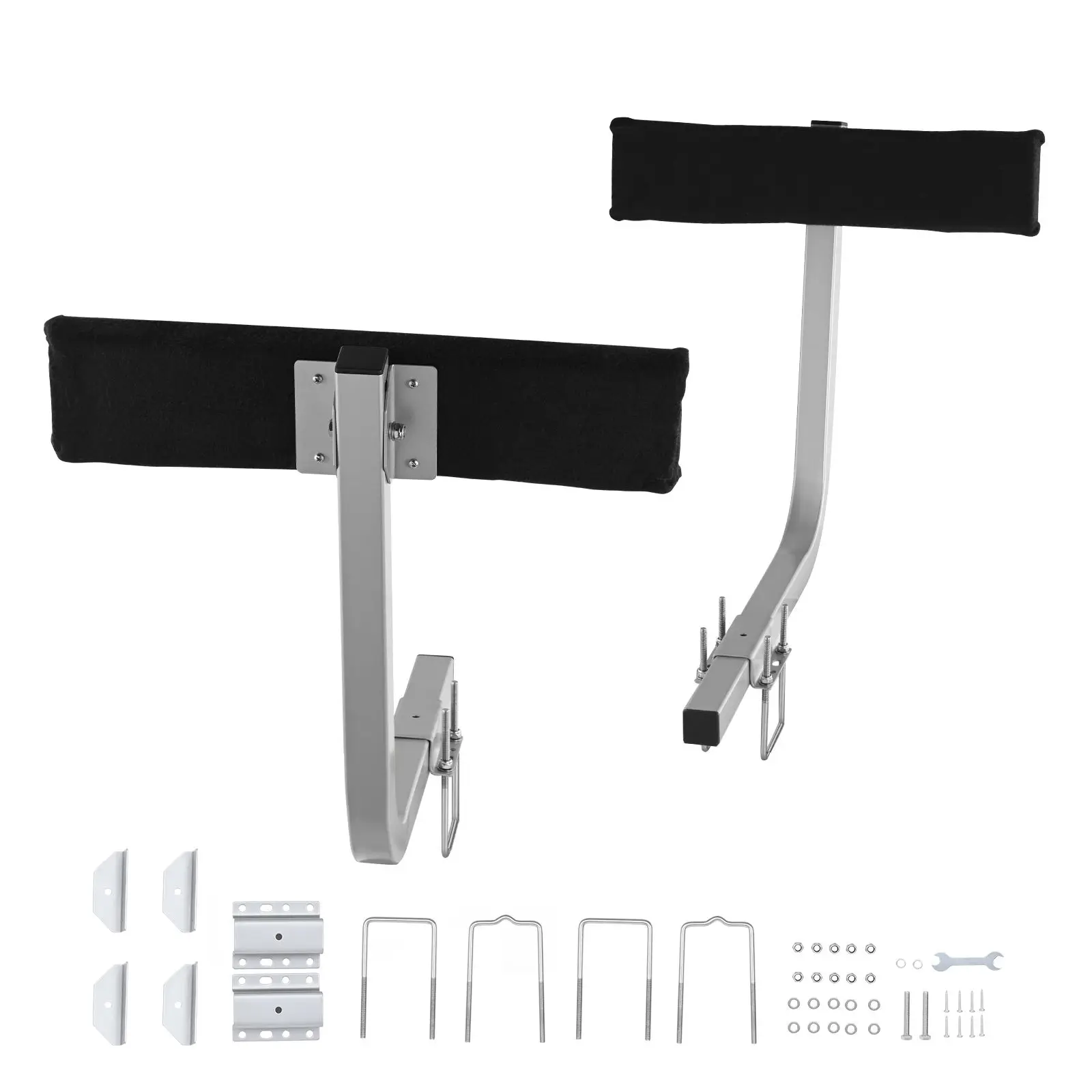 Boat Trailer Guide, 2PCS Adjustable Short Bunk Guide-Ons, Hardened Steel Trailer Guide Poles with Soft Cushion, Heavy Duty Rolle