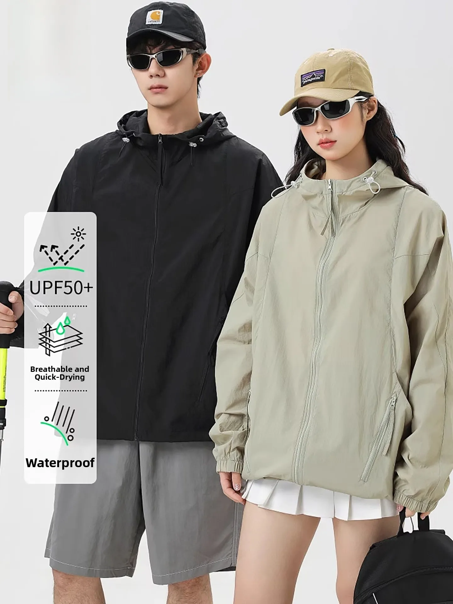 

TUCANO Branded Ice Silk UPF50 Sun Protection Clothing Men's Women's Summer UV Protection Cool Feeling Qui Dry Outerwear