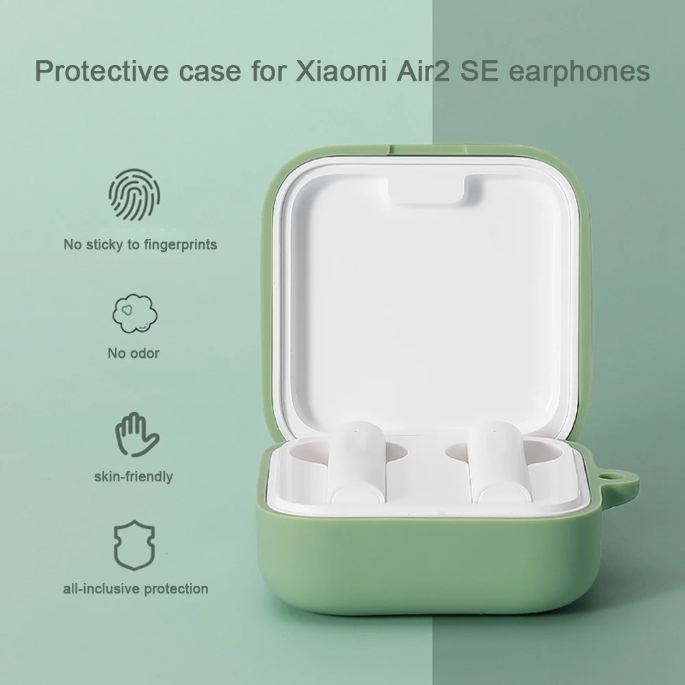 AB25-เคสซิลิโคนแบบพกพาเคสป้องกันกันกระแทกซิลิโคนสำหรับเสี่ยวมี่ แอร์ 2 เอสอีหูฟังไร้สายบลูทูธ