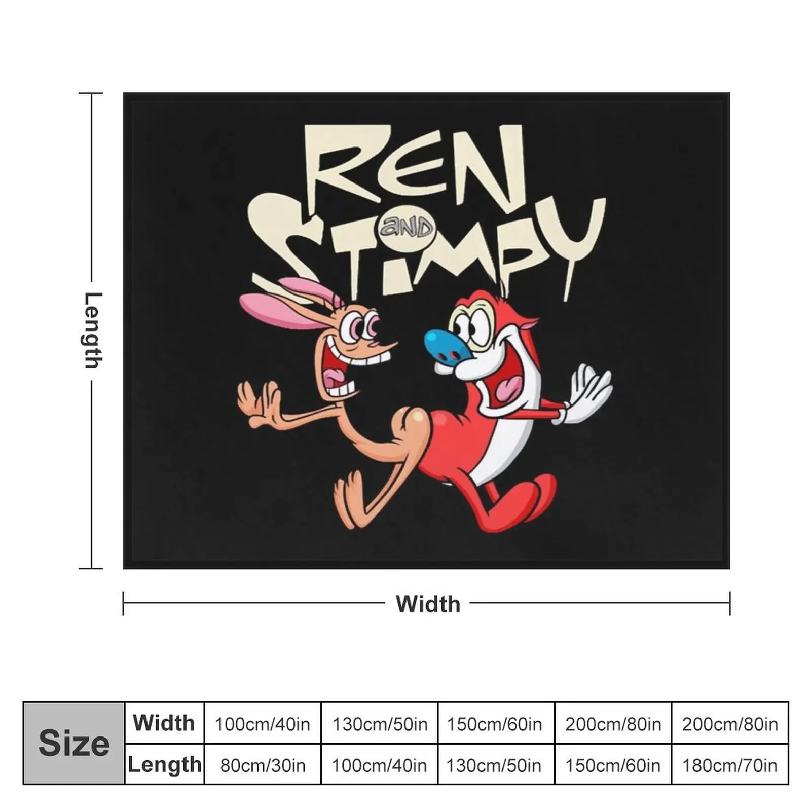 Ren and Stimpy Throw Blanket cosplay anime Weighted Decoratives Blankets