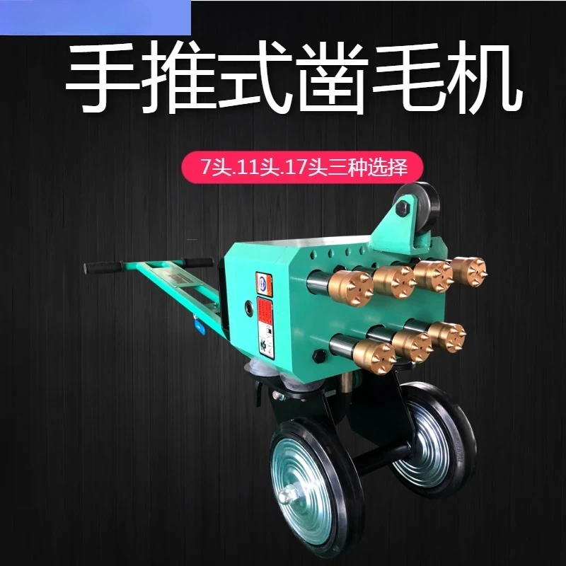 

Handheld concrete chiseling machine reinforced 7-head 11 head 17 head chiseling machine bridge hand pushed chiseling machine