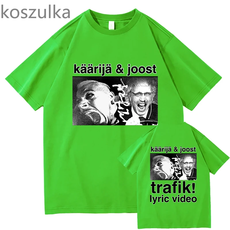 Käärijä Joost TRAFIK! T Shirt Harajuku Style Letter Printing Graphic T-shirt Couples Fans Pure Cotton Loose Casual Tops Tees