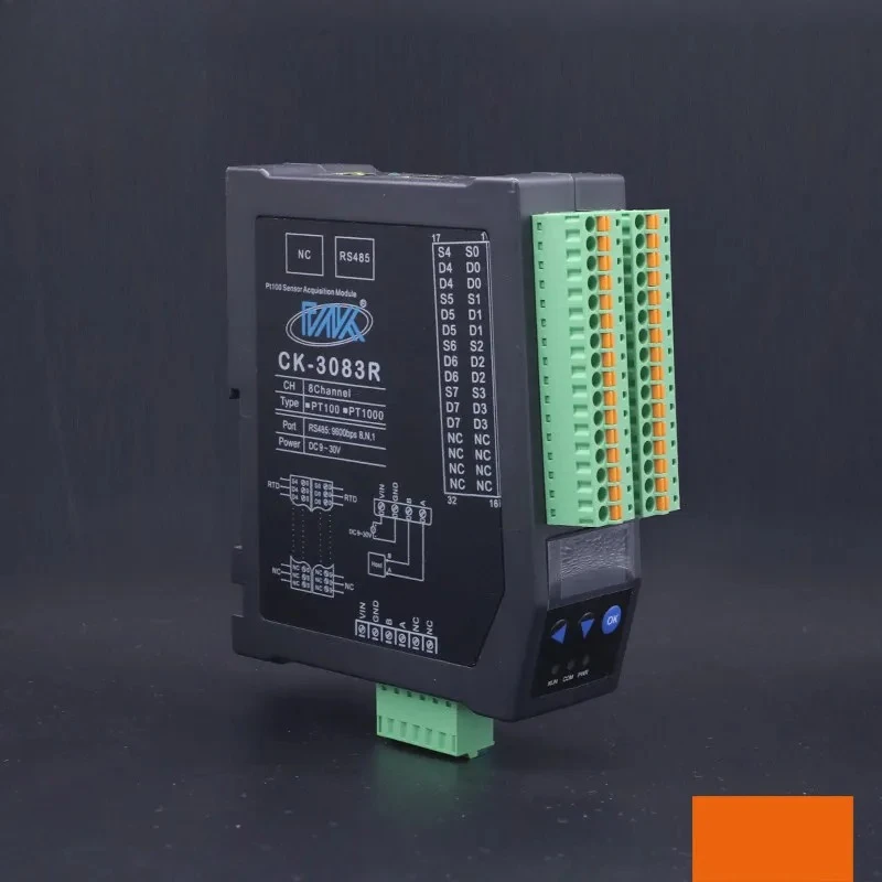 8-channel PT100 thermal resistance to RS485 temperature intelligent remote module RS485 modbus control