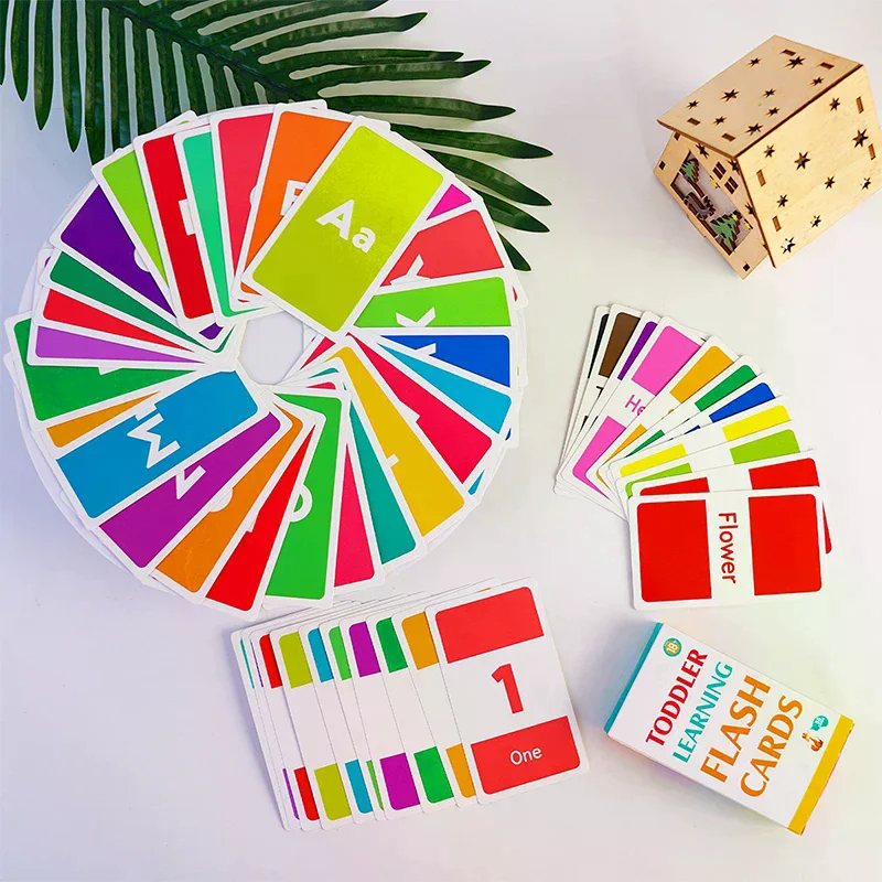 

58PCS ABC Alphabet Flashcards Montessori Early Education Toys Baby Shapes Animals Learning Cards Games Puzzles For Kids Gifts