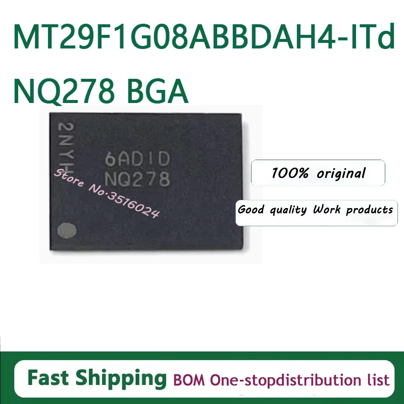 5PCS/lot  MT29F1G08ABBDAH4-IT:D NQ278 BGA MT29F1G08ABBDAH4-ITD MT29F1G08ABBDA BGA 100% NEW