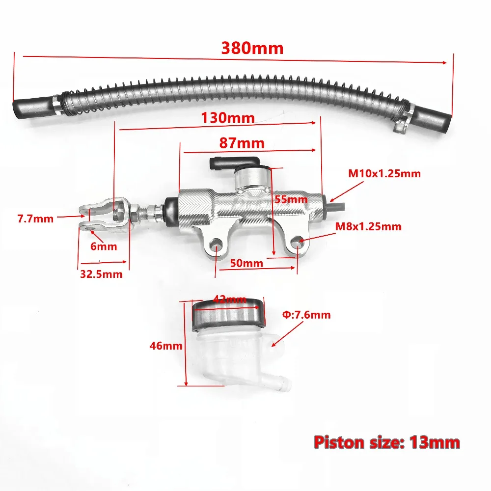4 colors Universal Motorcycle Rear CNC Aluminum alloy hydraulic brake pump master cylinder performance efficient transfer pump