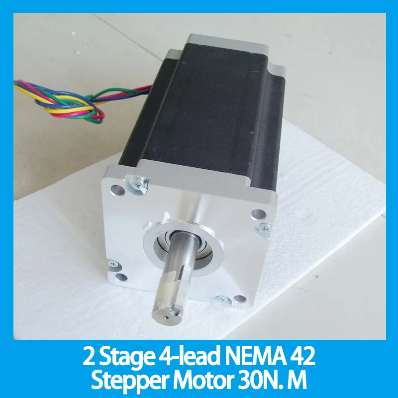 2 Stage 4-lead NEMA 42 Stepper Motor 30N. M (4167oz-in) Frame 110 mm Body length 201 mm CNC Stepper motor CE ROHS