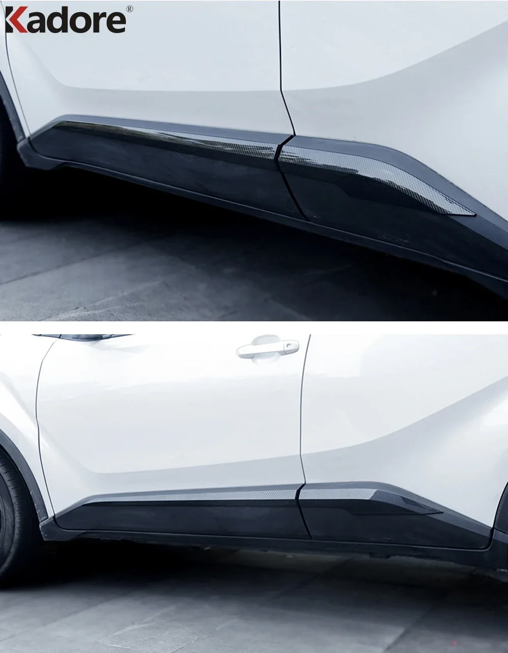 For Toyota CHR C-HR 2016-2022 Chrome Car Side Door Body Line Moldings Cover Trim Car Decoration Protector Accessories