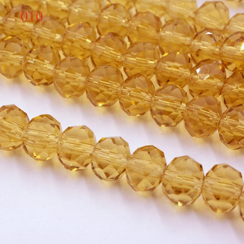 FLTMRH  Olive GreenColors 4mm 140pcs Rondelle Austria faceted Crystal Glass Beads Loose Spacer Round Beads for Jewelry Making