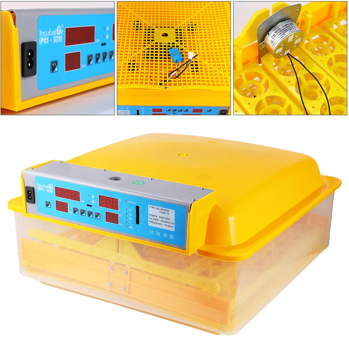 

220V Automatic Incubator Intelligent Incubator Incubator Insulation Incubator Mini Eggs Poultry Hatcher for Home Farm