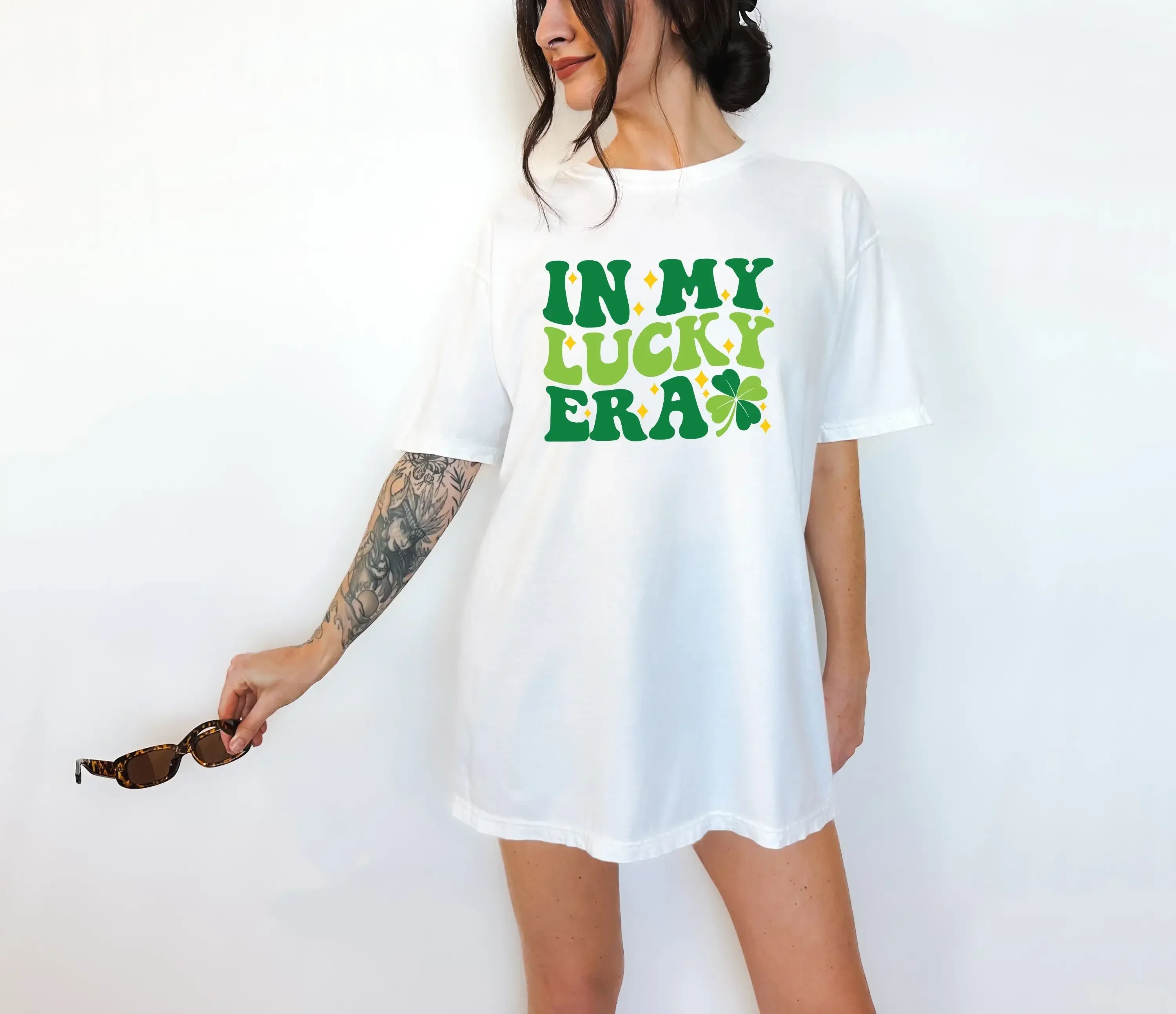 Retro St Patty'S Day  T Shirt In My Lucky Era Vintage Patricks Drinking Shamrock