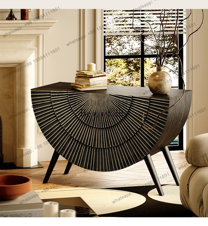 

56French Retro round Storage Cabinet Entrance Storage Curio Cabinet