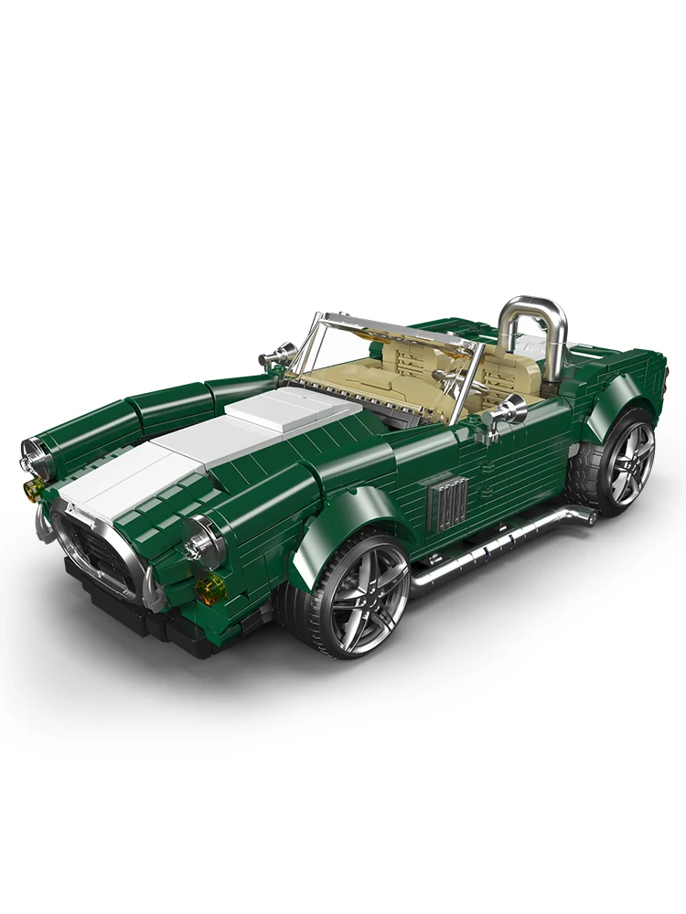 Mould King 10228 Technisches Auto-Spielzeug Das MOC AC Cobra Auto Baustein-Set Vintage-Automodell Bausteine Kinder Weihnachtsgeschenk