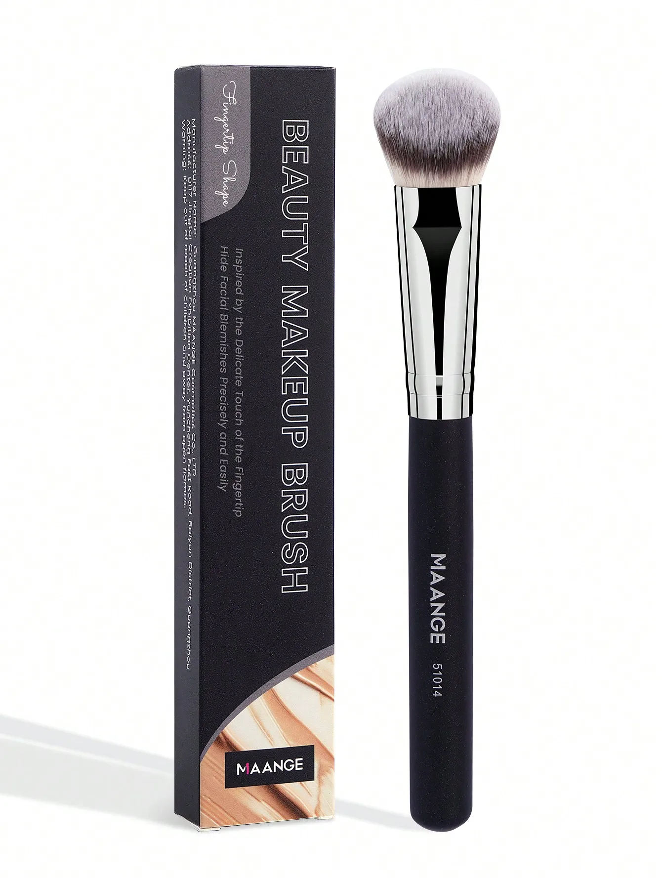 

Dual-Ended Foundation & Blush Brush - Soft Bristle, Fragrance-Free, Metal Handle, For All Skin Types - Perfect For Flawless Application Of Liquid, Cream, And Powder Makeup,Foundation Brush,Concealer Brush,Blush Brush,Contour Brush,Blush Brush,Bronzer Brus