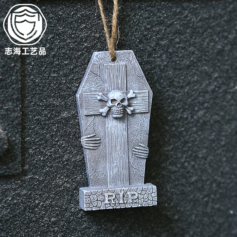 

Трансграничные поставщики Хэллоуин Надгробие Тег Подвеска Праздничное украшение Подвеска Композиция Реквизит Ремесла из смолы