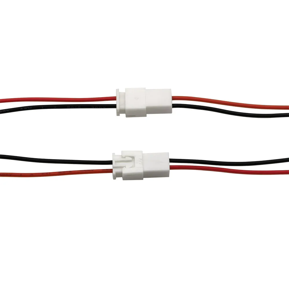 10/5Pcs JST XH 2.54mm Pitch 2 Pin XH2.54 Male Plug / Female Socket Wire Cord Connector 26AWG PVC Wires Length 200mm