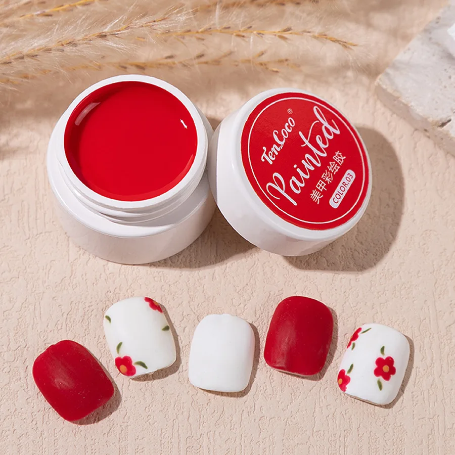 Koreański japoński zestaw 6 kolorów Bez wycierania Paleta żeli do malowania paznokci Jasny kolor do zdobienia paznokci Pół UV Żel w kremie Żel polski