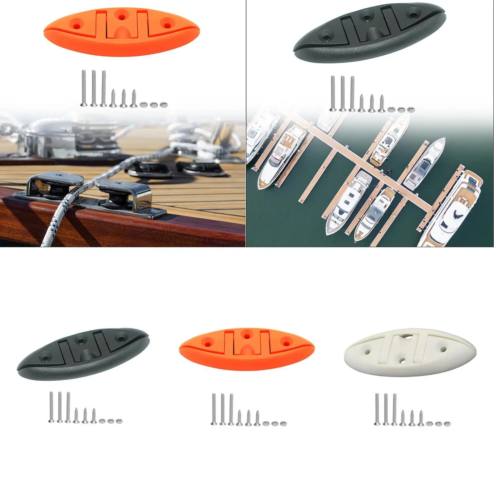 Boat Dock Folding Cleat Nylon Marine Flip Up Rope Cleat Convenient Accessory Easy to Install for Watercraft view 2