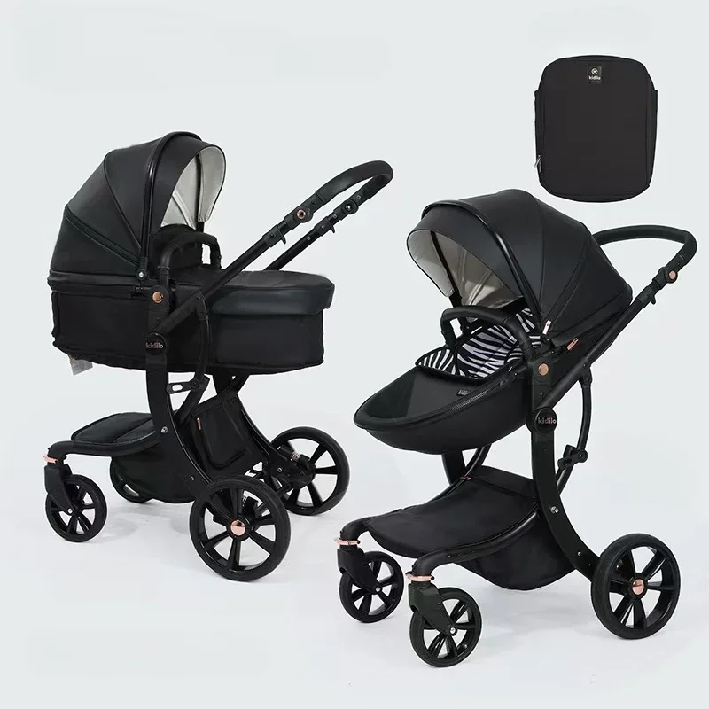 2-in-1 baby stroller, newborn high landscape stroller, diverse functions, comfortable and convenient for sitting and lying down