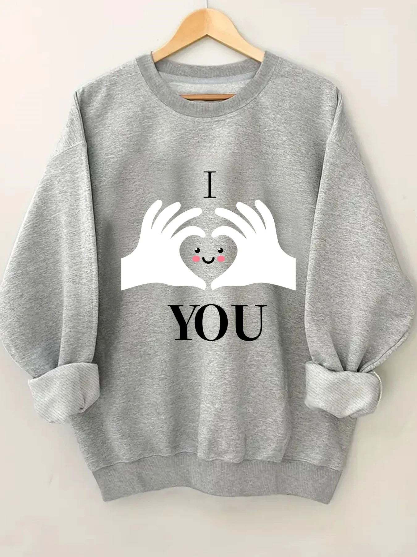 

Fashionable Letter Pattern Printed round Neck Sweatshirt for Women Stylish Casual Streetwear