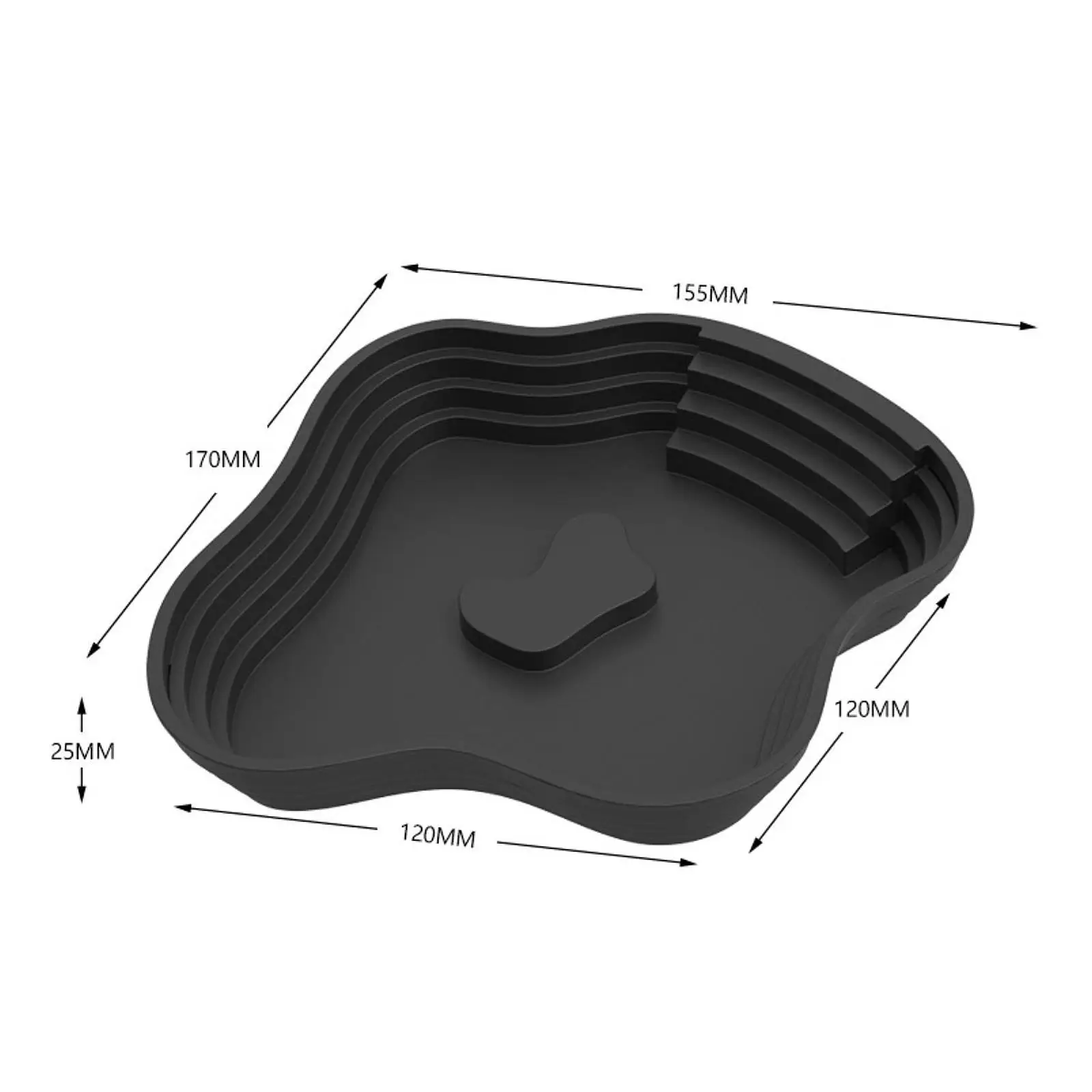 Plato con rampa para tortugas – Bebedero y comedero 2 en 1 para acuario - imagen 3