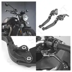 Fit For Triumph Bonneville T120 T100 Motorcycle Accessories Adjustable Folding Extendable Brake Handle Clutch Levers 2017-2022