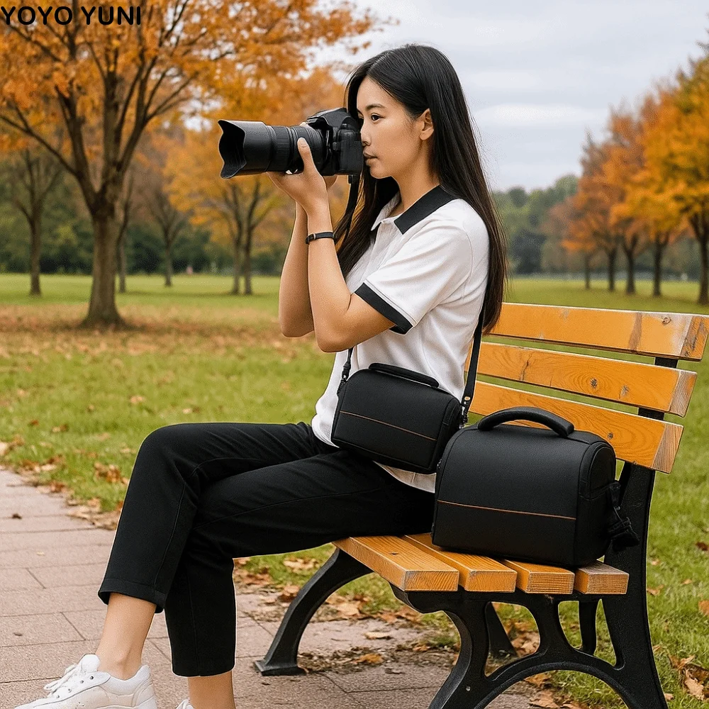 

Waterproof Digital Camera Bag Protective Cover Portable Photography Bag Multi-functional Shoulder Bag Travel Accessories