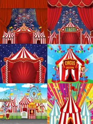 Circus Carnival Theme Birthday Party Baby Shower Photography Vinyl Background Children Room Decor Supplies