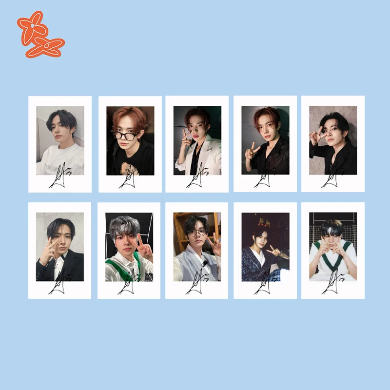 10 шт./компл. Kpop Heeseung NI-KI Sunoo модные фотокарточки Jungwon Sunghoon Jay двухсторонние карты для селфи Ins открытки коллекция фанатов
