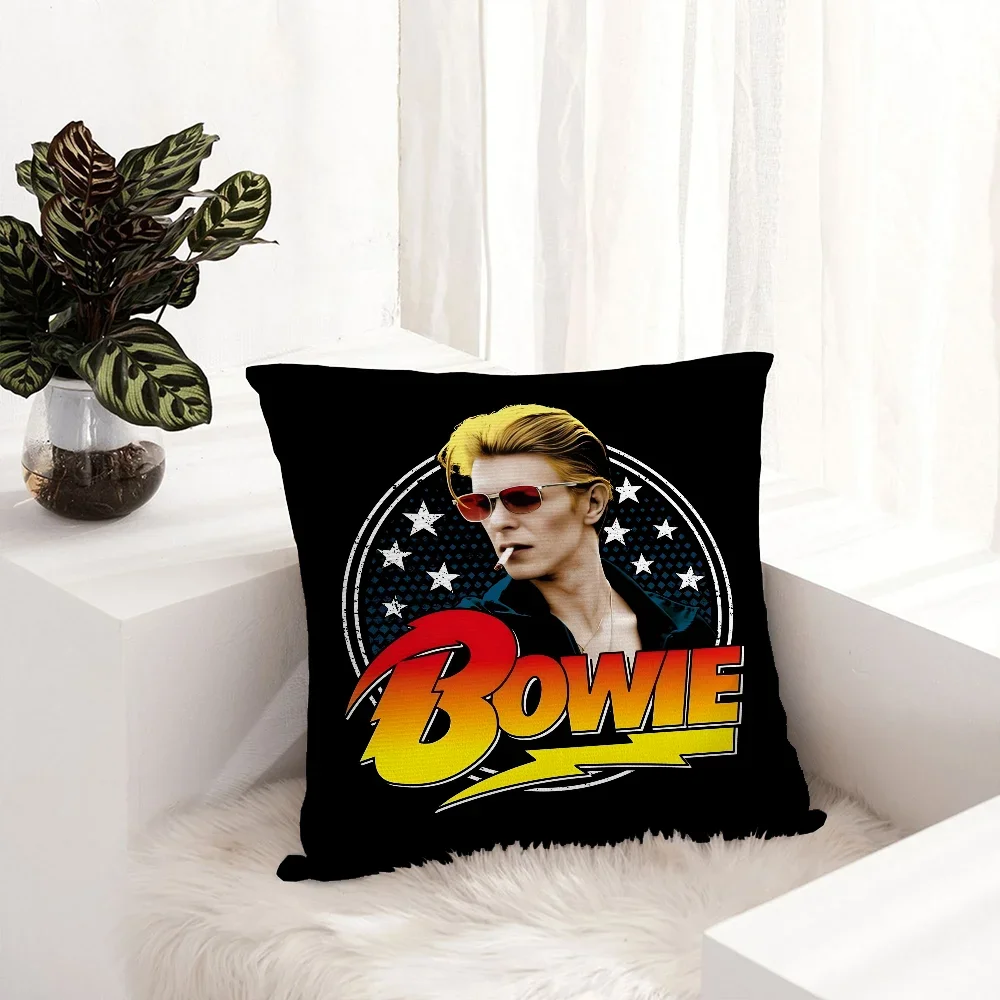 

Singer D-David B-Bowies Pillow Case Plush Fabric Soft Pillowcase Double Sided Print Sofa Cushion Cover Throw Pillow Cover