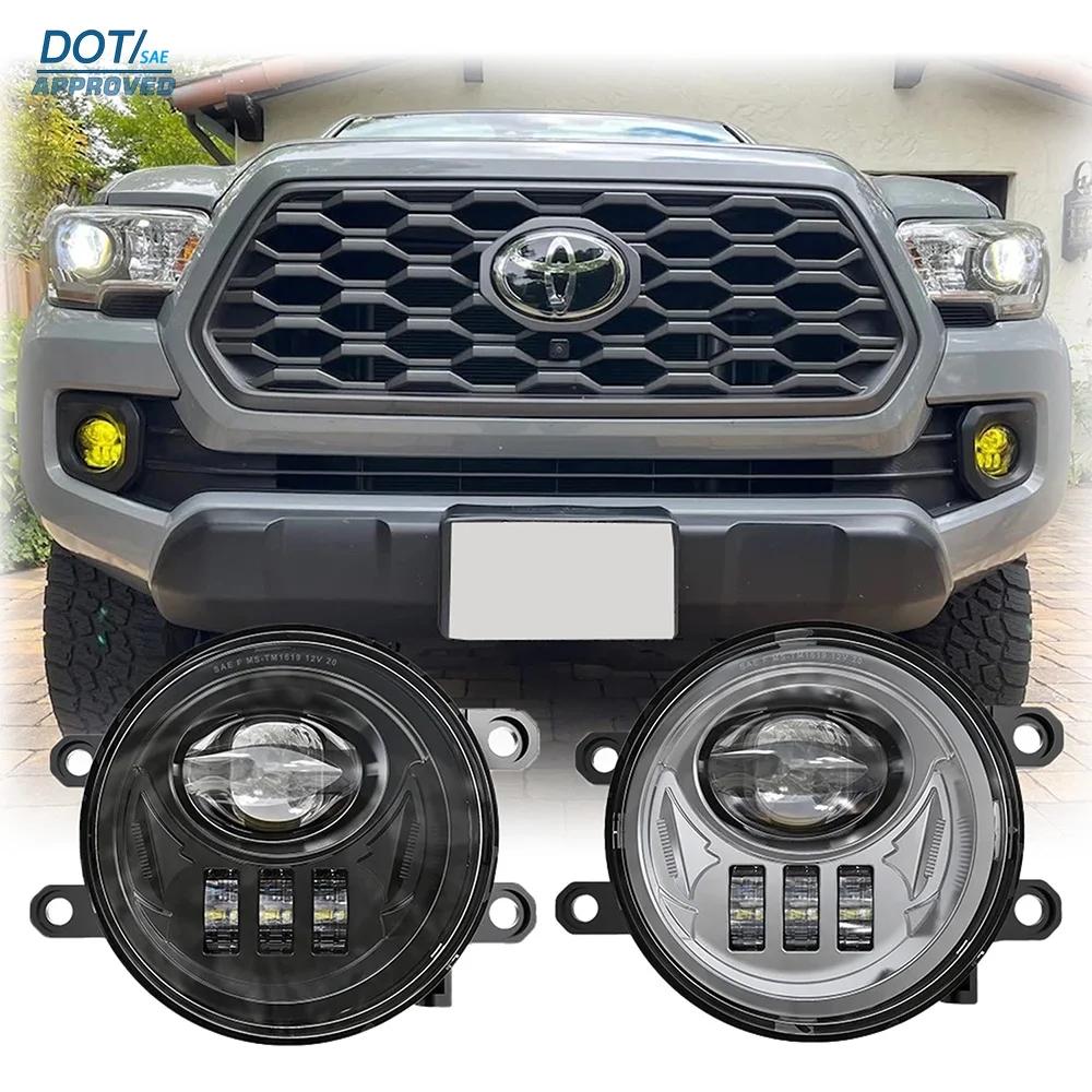

DOT LED Fog Lights For Toyota 4Runner Tacoma Tundra Sienna Highlander RAV4 2006-2020 H11 Lamps Assembly 81210-08020 81210-0D040