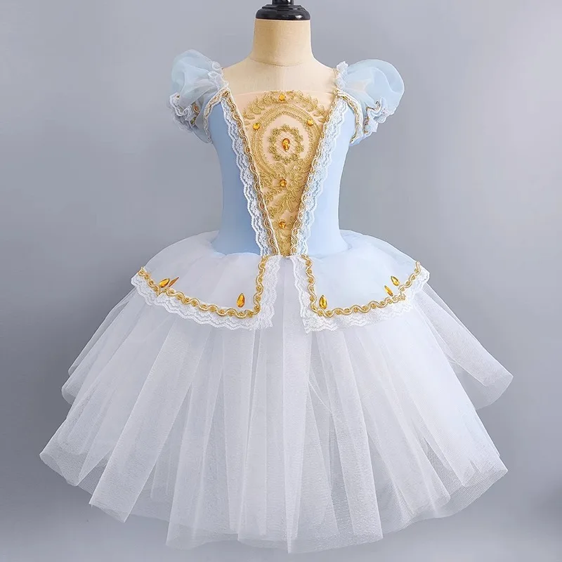 الفتاة توتو تنورة زهرة ازياء الاطفال الباليه توتو فستان الفتيات سوان أداء الزي لينة تول منتفخ الأميرة ملابس رقص