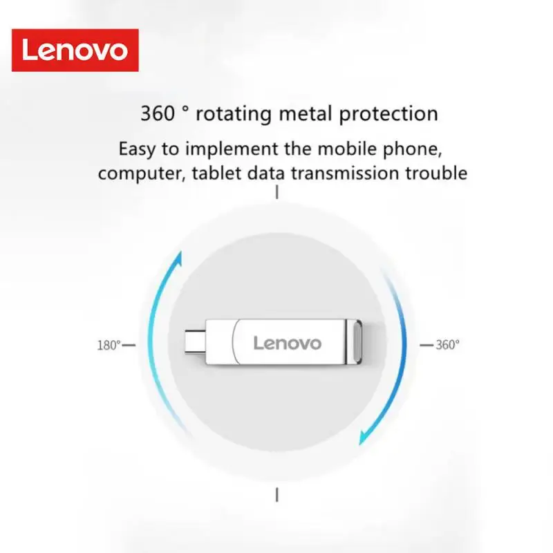 Lenovo New Super Mini Metal Usb Flash Drive 128/256/512GB Tiny Pendrive Memory Stick 1TB 2TB Storage Device WaterProof U Disk