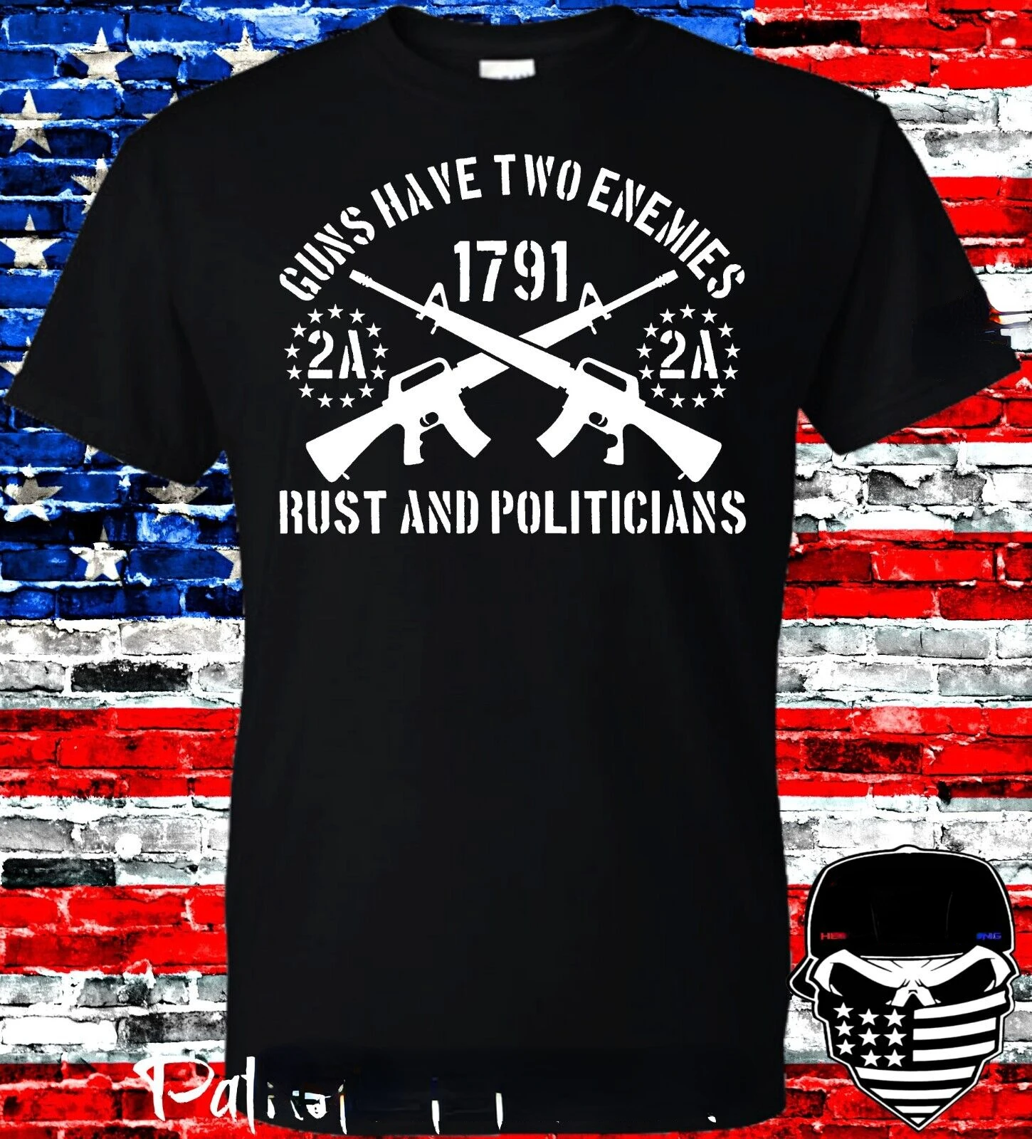 Guns Have Two Enemies. AR-15 Molon Labe 2nd Amendment T-Shirt 100% Cotton O-Neck Short Sleeve Summer Casual Mens T-shirt