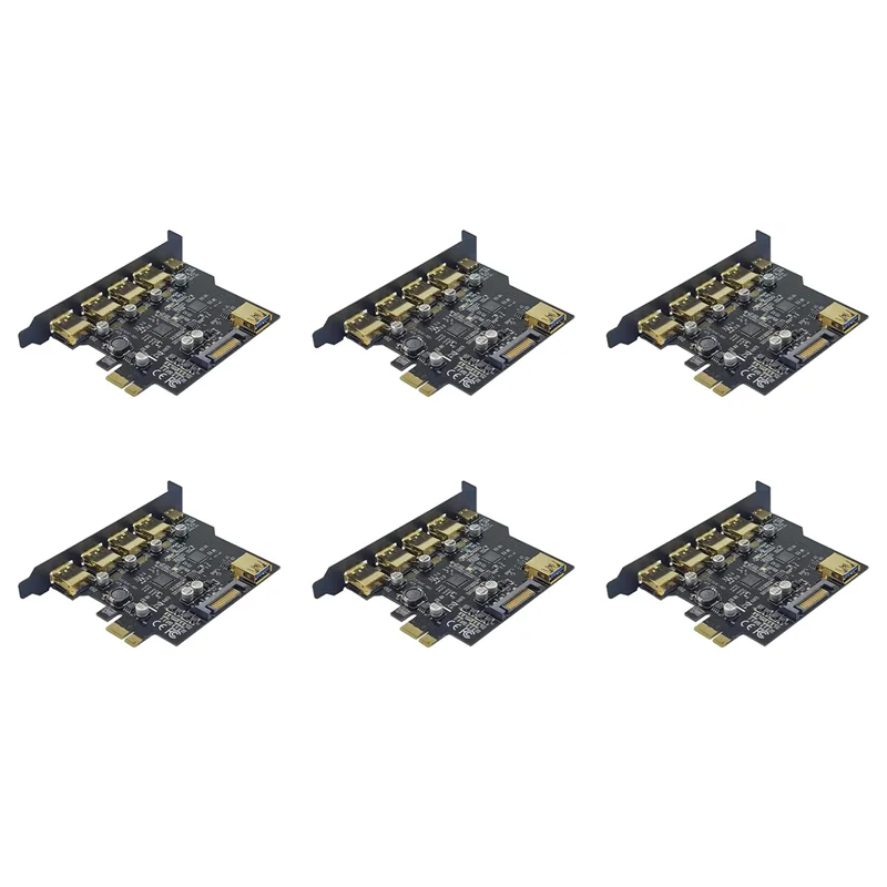 

AP-6X USB 3.2 PCIE Плата расширения PCIE 1X к USB 3.2 TYPE-C Адаптер USB 3.2 Gen1 Умножитель USB3.2 PCI E Контроллер 5 Гбит/с