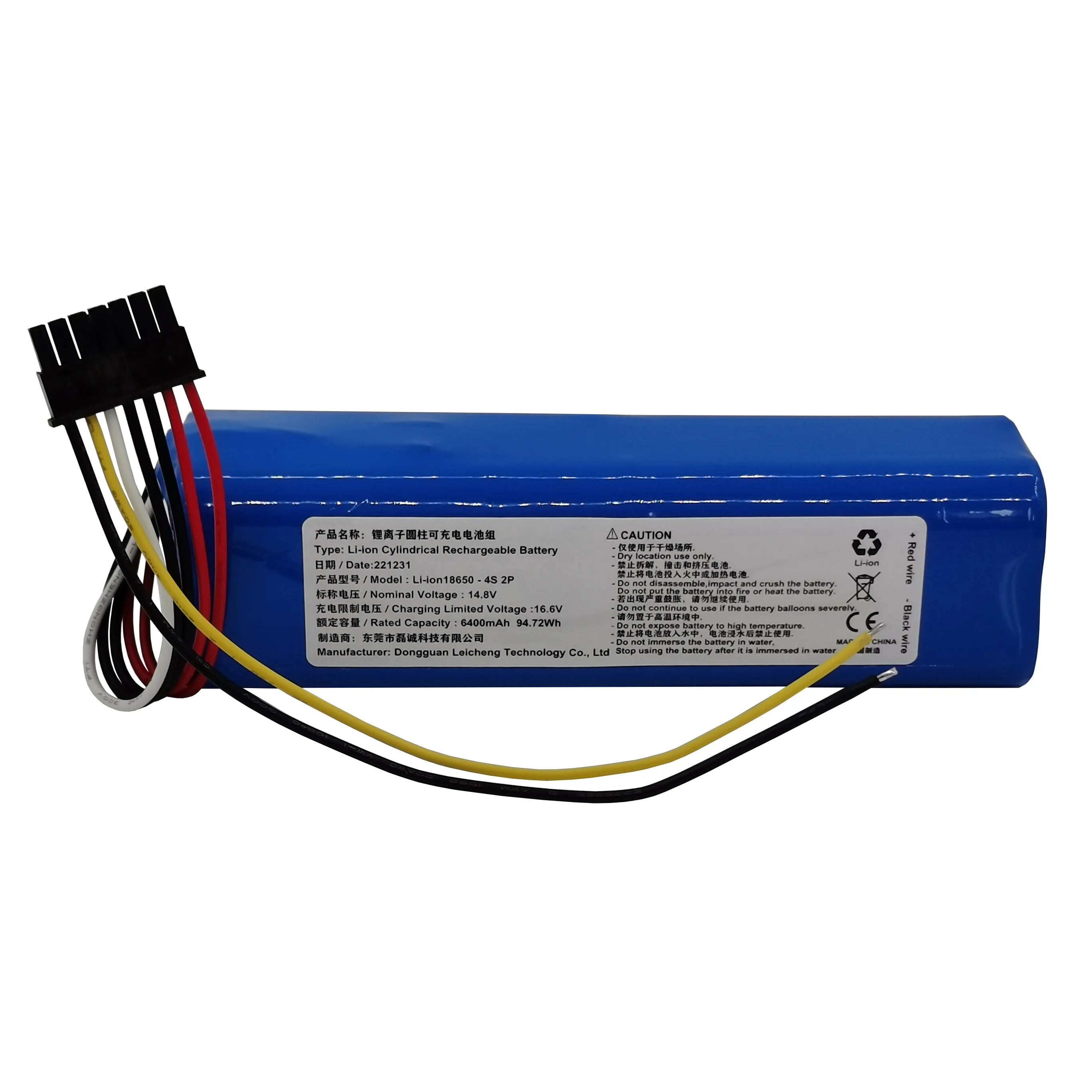 14.4 فولت 14.8 فولت 5200mAh 6400mAh 18650 ليثيوم أيون بطارية قابلة للشحن حزمة 4s 2P ل CONGA 5090 6090 5490 روبوت فراغ جديد للتخصيص