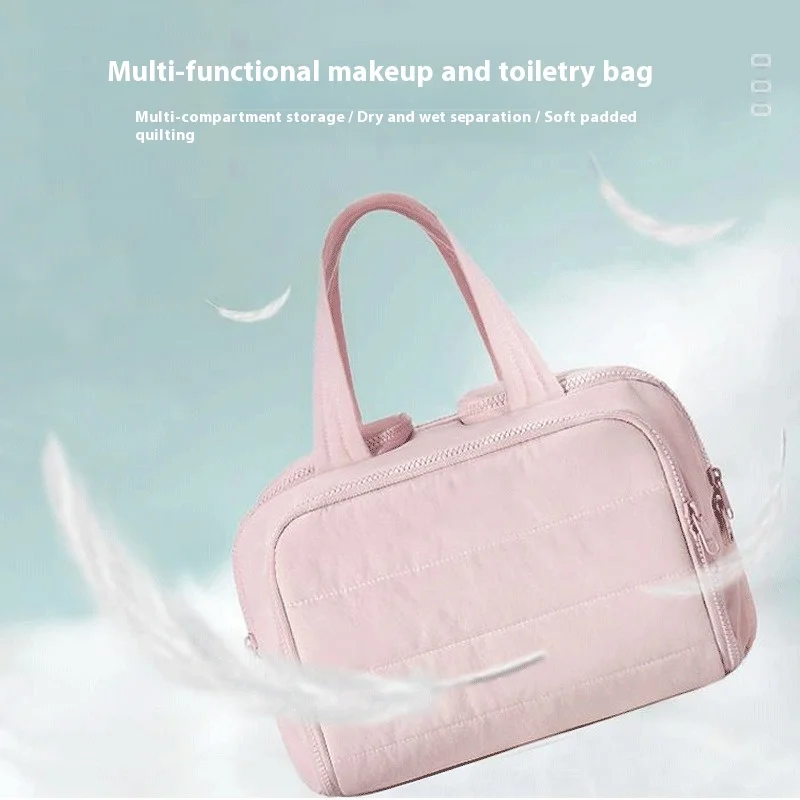 

Stain-Resistant Large Capacity Travel Toiletry Bag - Lightweight Wide-Opening Cosmetic Organizer Pouch
