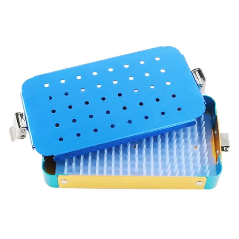 

Silicone Pad Included Disinfection Box Tray Case With Autoclavable Functionality